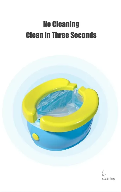 Baby Foldable Travel Potty Seat with 10PCS Garbage Bags & Storage Bag | Portable Toddler Toilet_img_5