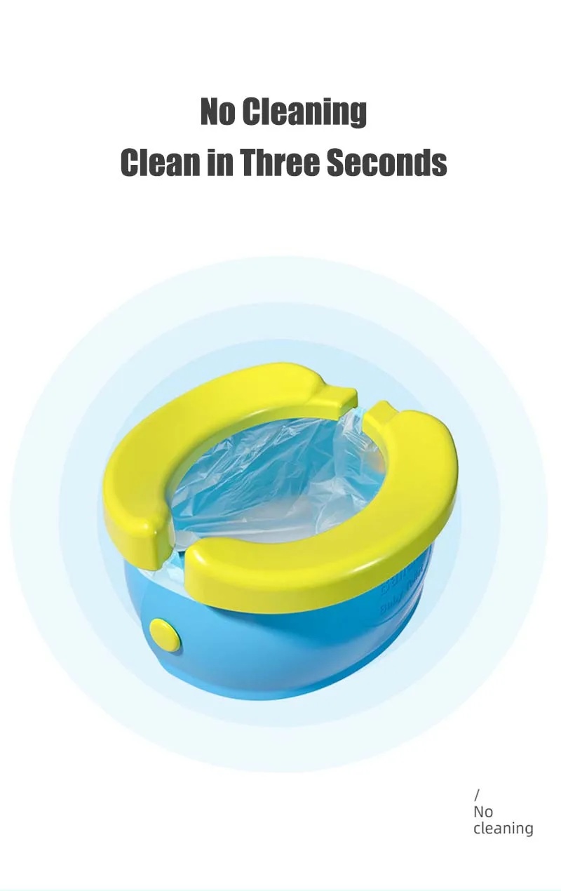Baby Foldable Travel Potty Seat with 10PCS Garbage Bags & Storage Bag | Portable Toddler Toilet_img_5