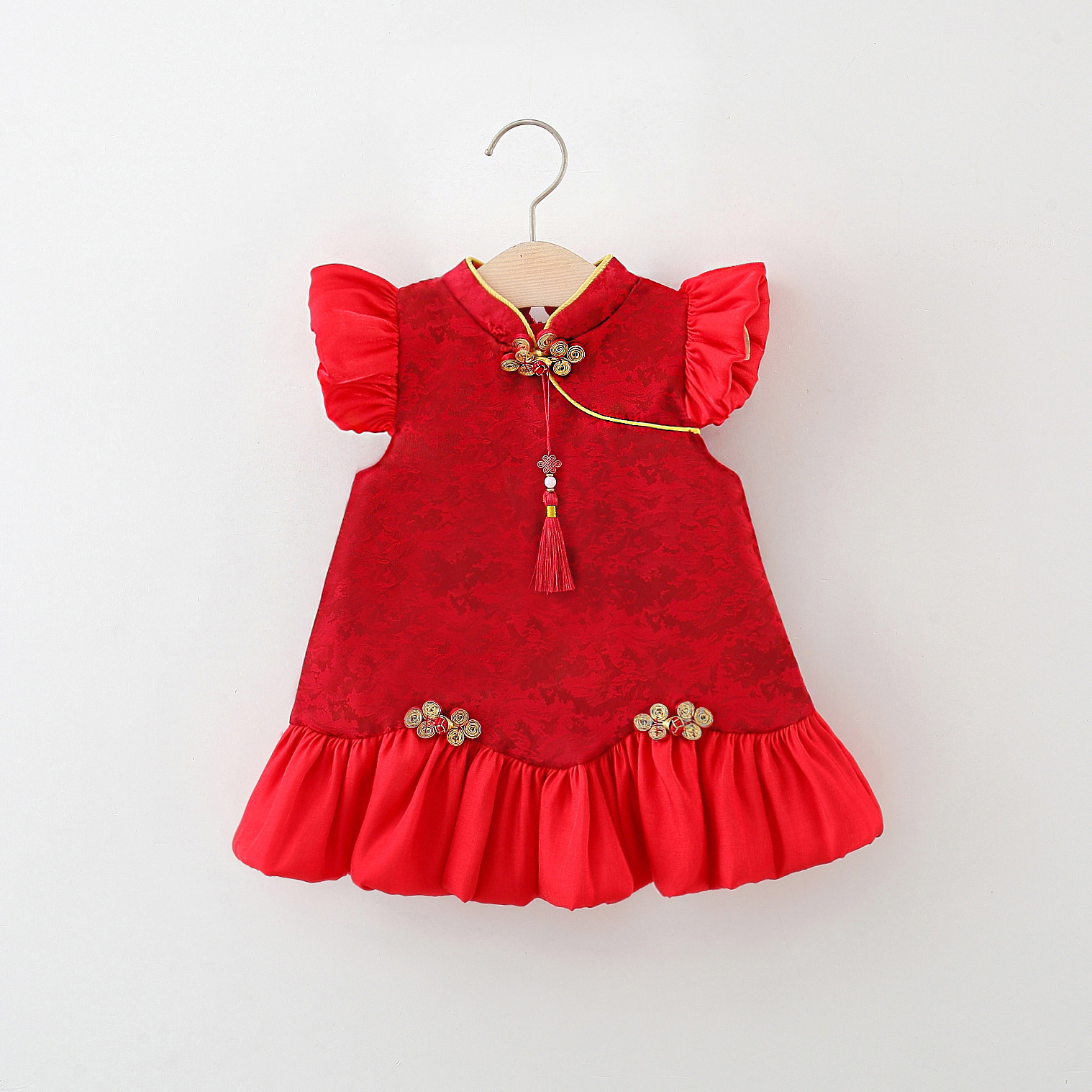 Baby Girl Elegant Traditional Style Red Party Dress (6 months to 3 years) for your ANGEL_img_1