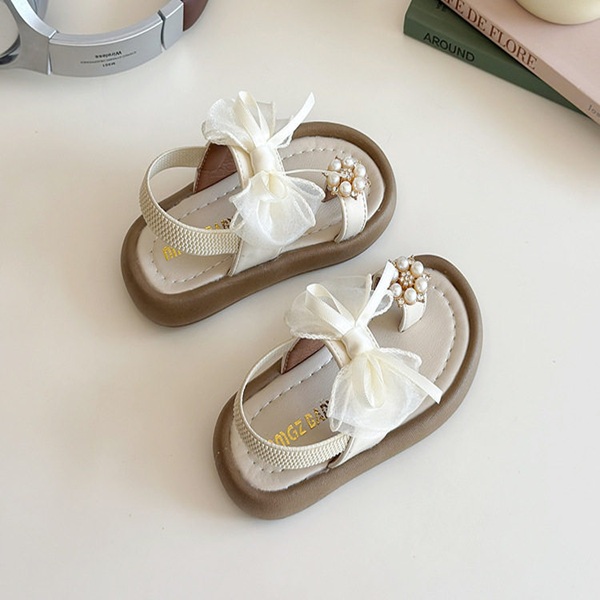 Baby Girl Summer Cute Soft Bow Pearl Sandals (1.5 to 5 years)_img_5