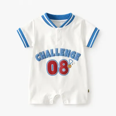 Baby summer CHALLENGE'08 White & Blue Cotton Romper Dress (0 to 18 months)_img_3