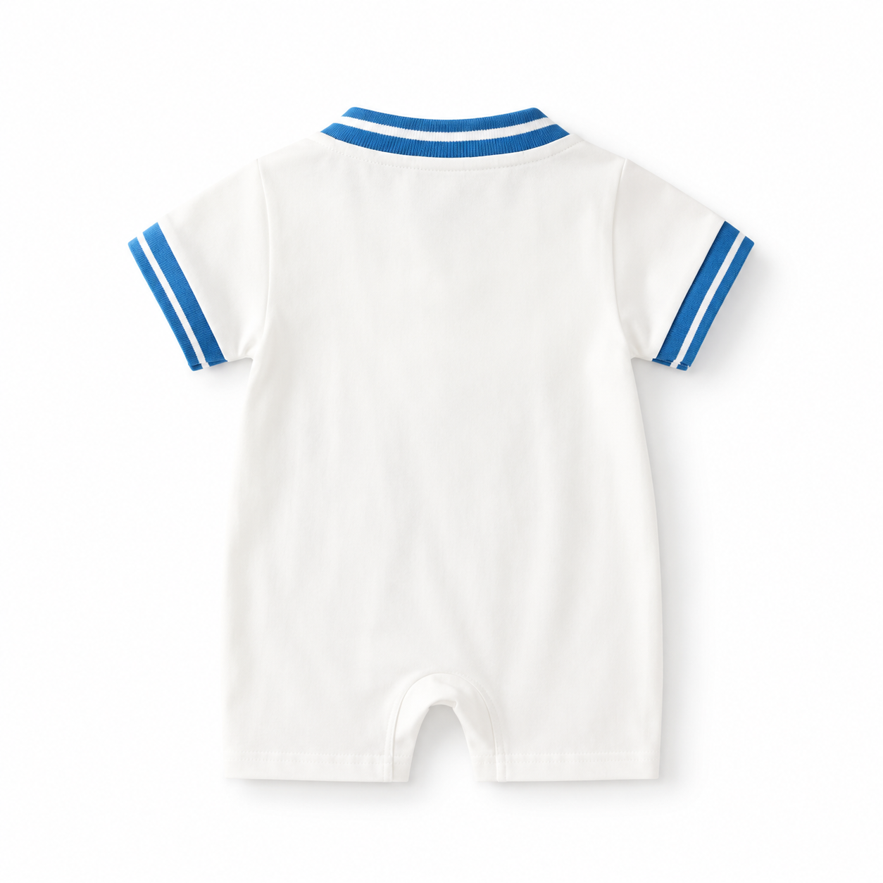 Baby summer CHALLENGE'08 White & Blue Cotton Romper Dress (0 to 18 months)_img_4