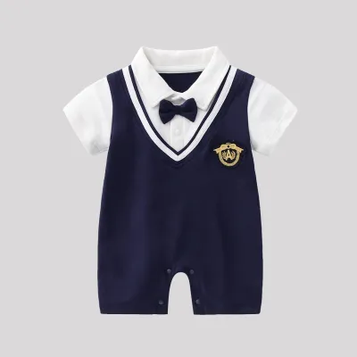 Baby Summer Cotton Bow Tie Romper Dress Only (0 to 18 months)_img_4