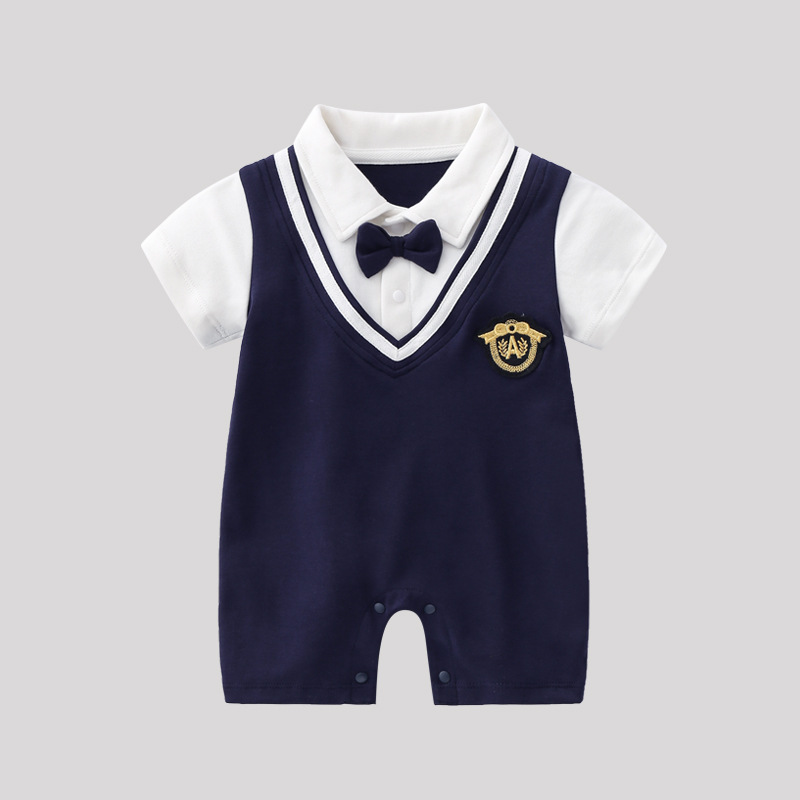 Baby Summer Cotton Bow Tie Romper Dress Only (0 to 18 months)_img_4