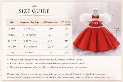 Kids Girls Luxury Red Princess Party Dress (6 months to 3 years) for your ANGEL_img_11