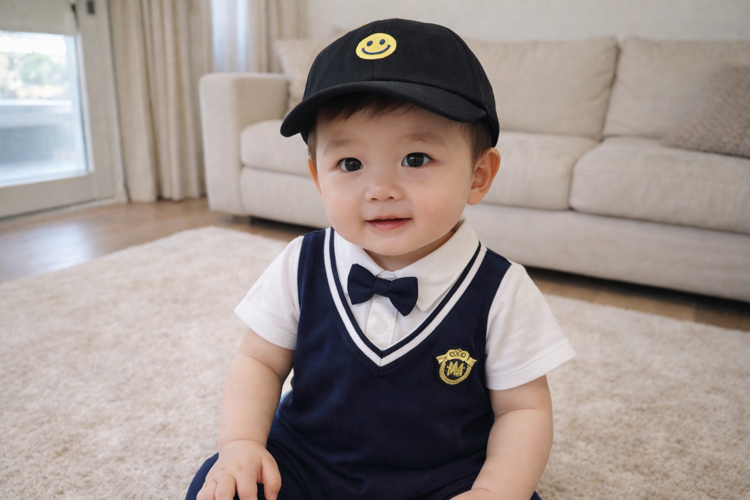 Baby Summer Cotton Bow Tie Romper Dress Only (0 to 18 months)