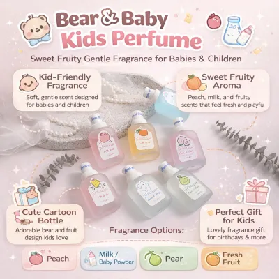 Baby Kids Perfume (50ml)– Sweet Fruity Gentle Fragrance for Babies & Children (Cute Cartoon Bottle)_img_1