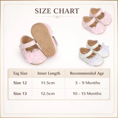 Baby Girl Floral Patent Leather Anti-Slip Sole Party Shoe (0 to 15 months) for ANGEL_img_4