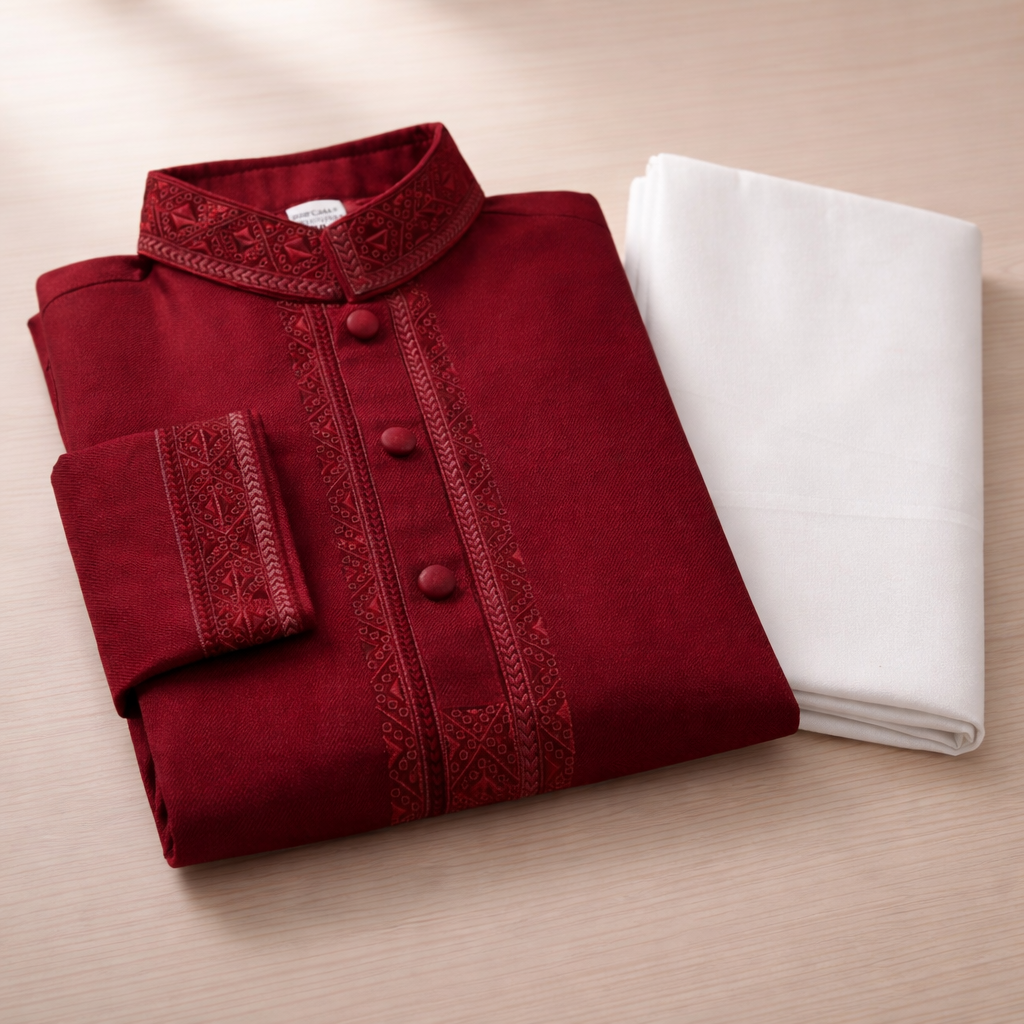 Kids Boy Premium Elegant China Vangchur Golden EID Panjabi with Pant (2 to 8 years)_img_1
