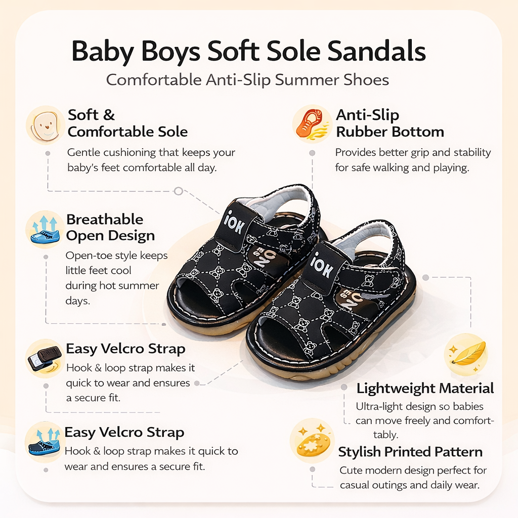 Baby Boys Soft Anti-Slip Summer Sandals (6 to 24 months)_img_6