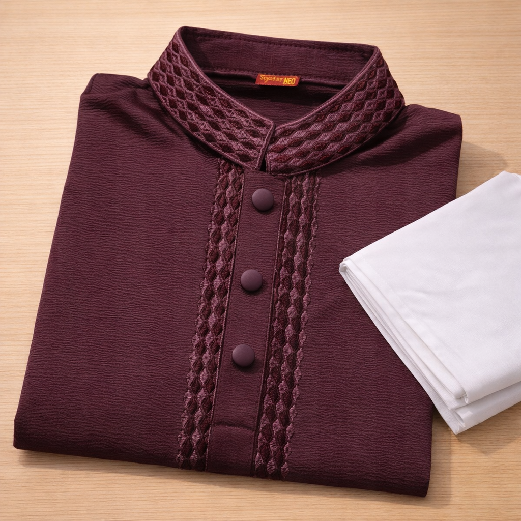 Kids Boy Premium Elegant China Saffron EID Panjabi with Pant (2 to 8 years)_img_2