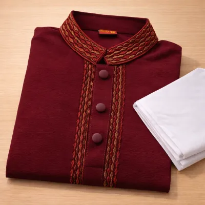 Kids Boy Premium Elegant China Saffron EID Panjabi with Pant (2 to 8 years)_img_3