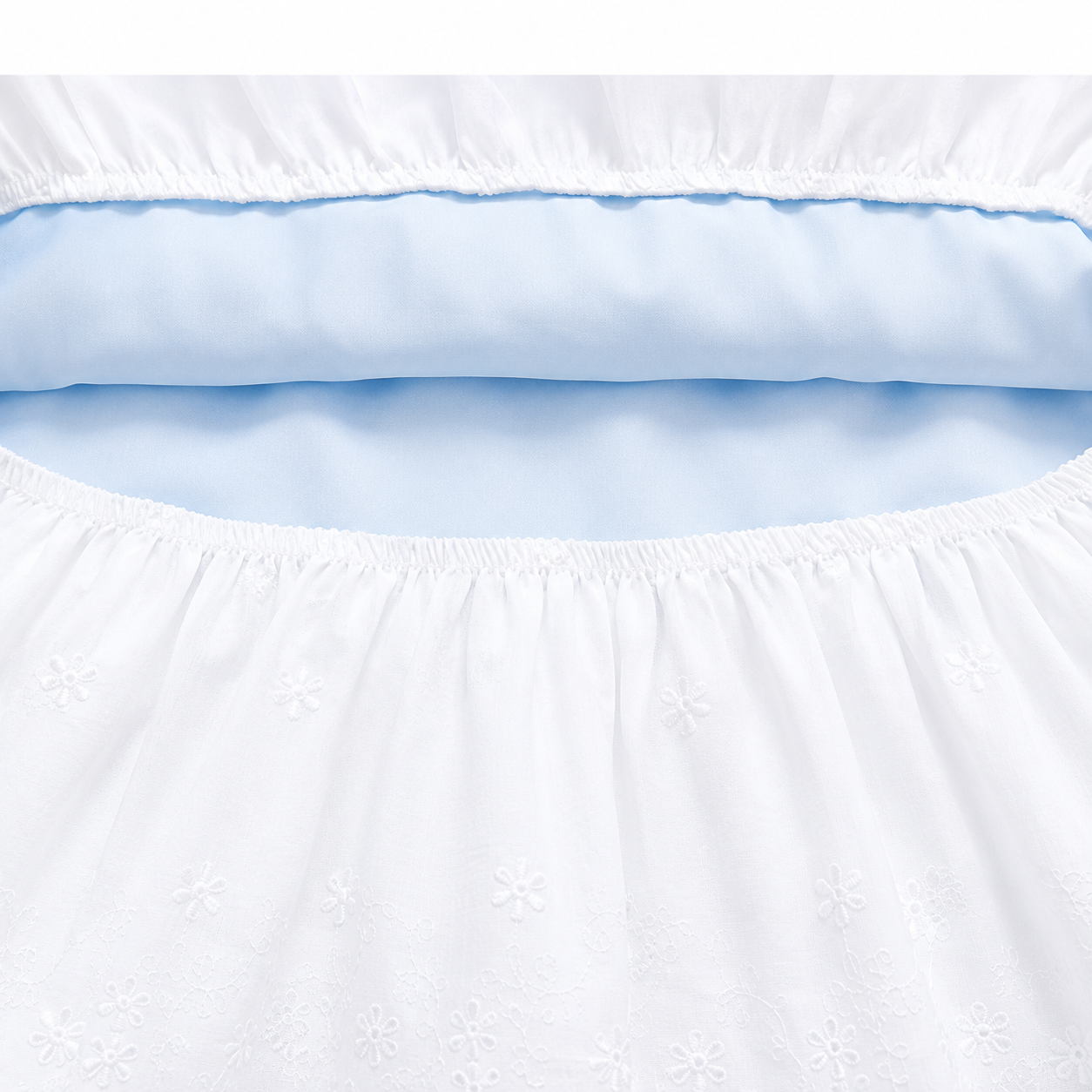 Kids Girls Elegant Summer Blue Lace Floral Party Dress (1 to 6 years)_img_9
