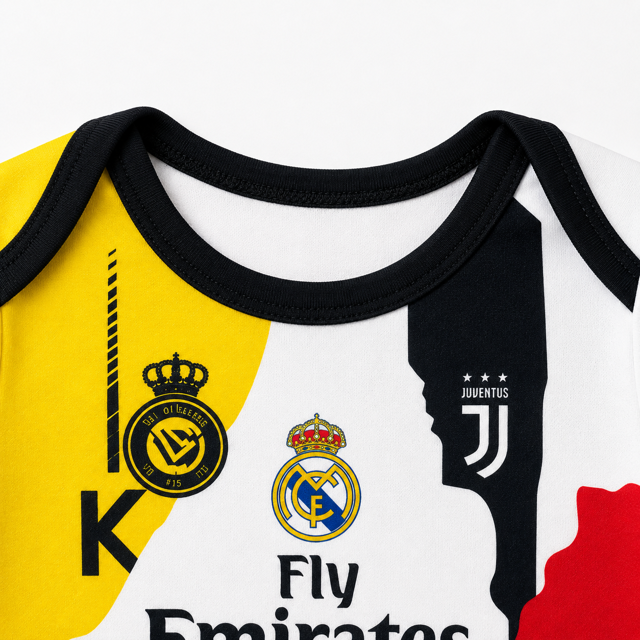 Baby Cristiano Ronaldo (CR7) Fusion Football Jersey Romper - Soft Cotton Football Jersey Bodysuit (0 to 12 months)_img_4