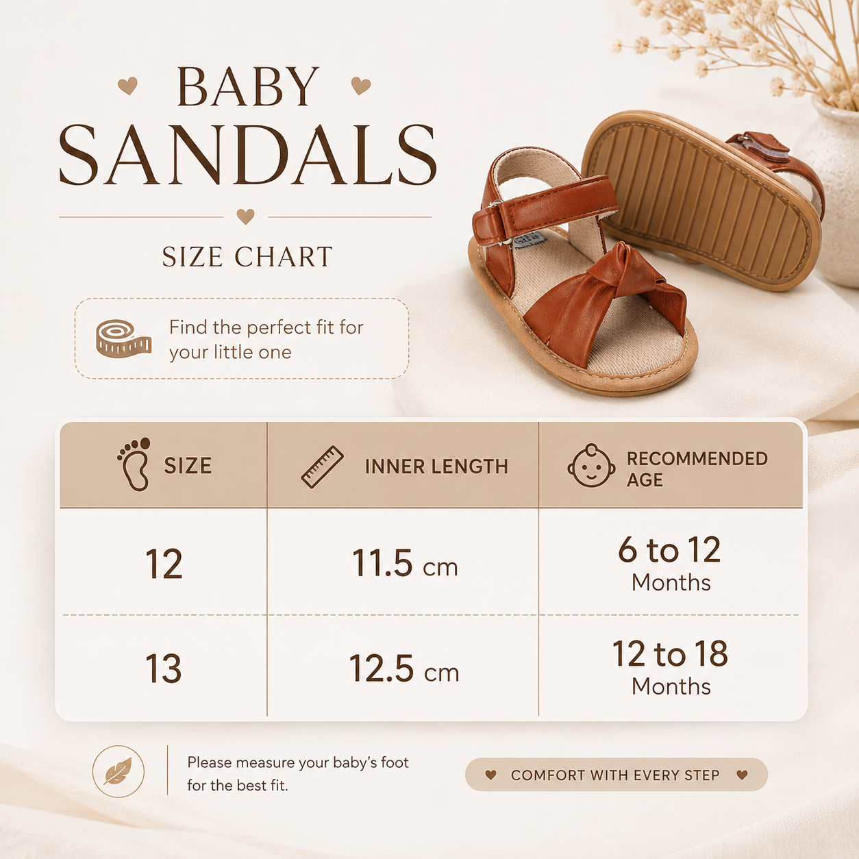 Baby Ribbon Soft Comfortable Anti-Slip Sandals (6 to 18 months)_img_4