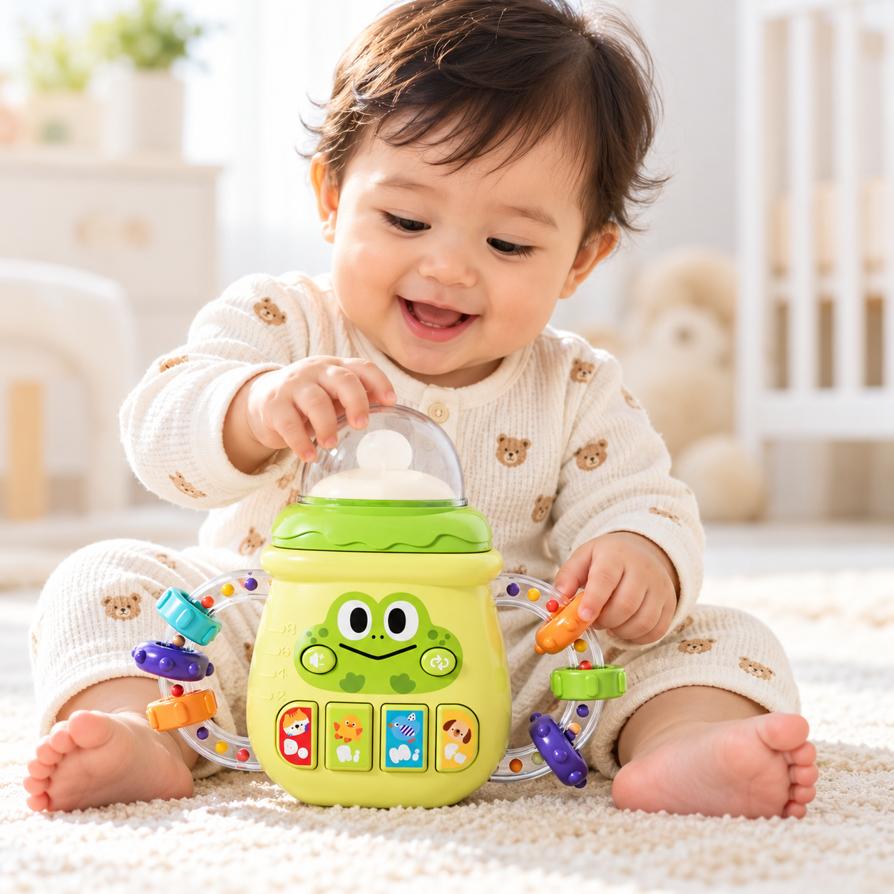 Baby Musical Activity Toy with Teether & Colorful Beads – Interactive Learning Toy