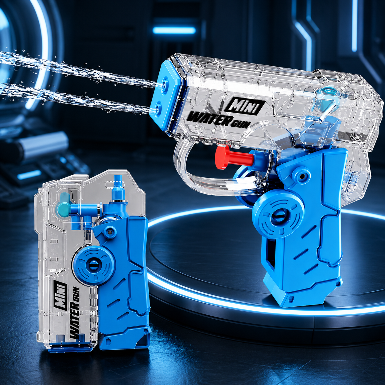 Kids Gyro Double Hole Water Gun | Foldable Mini Water Blaster | Summer Outdoor Water Toy_img_10