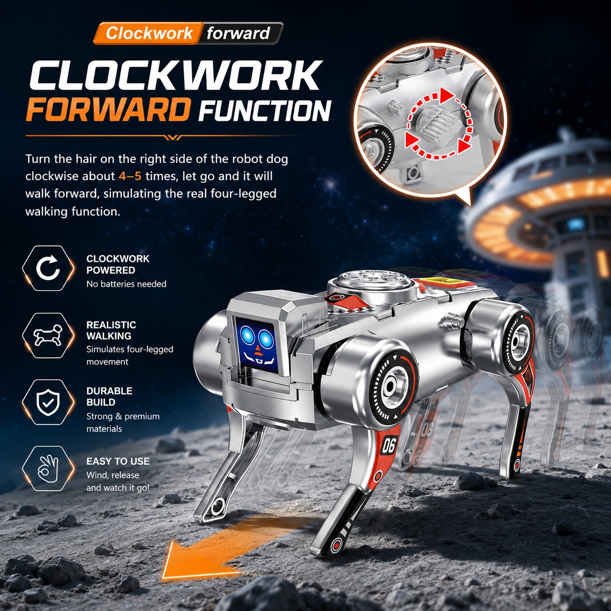 2-In-1 Finger Spinner Robot Dog Toy | Transforming Gyro Dog & Racing Car Toy For Kids_img_1