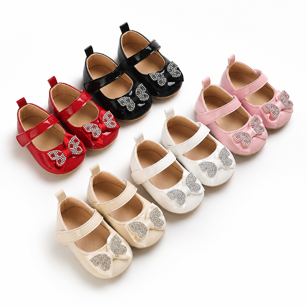 Baby Girls Butterfly Bow Soft Anti-Slip Princess Party Shoes (0 to 12 months)_img_0