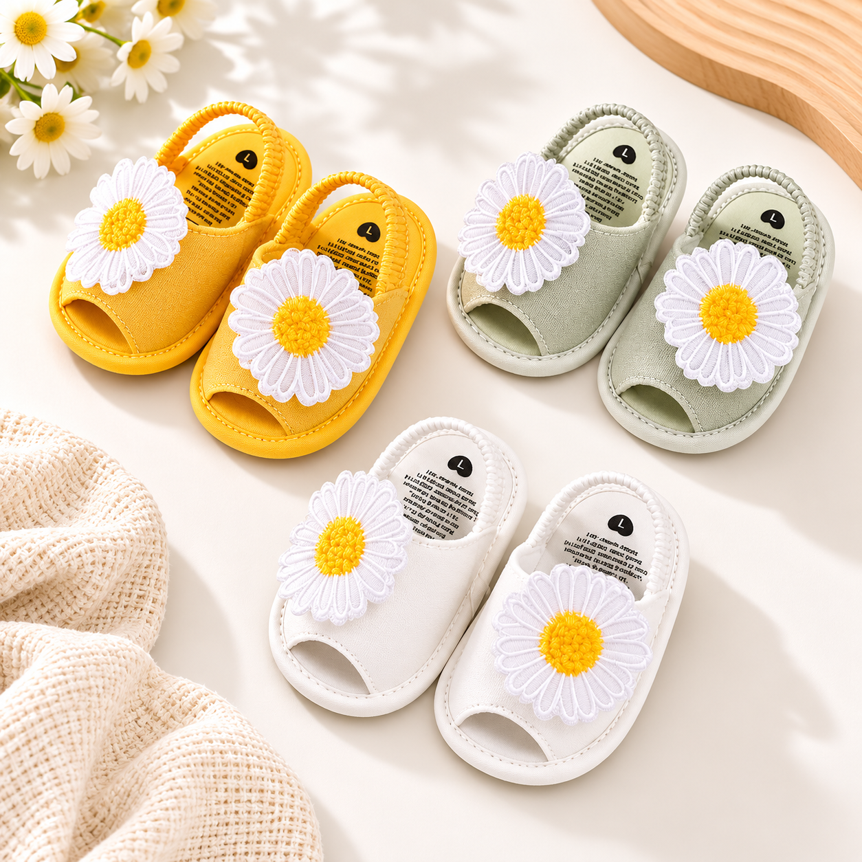 Baby Summer Cute Flower Daisy Sandals (6 to 15 Months)_img_0