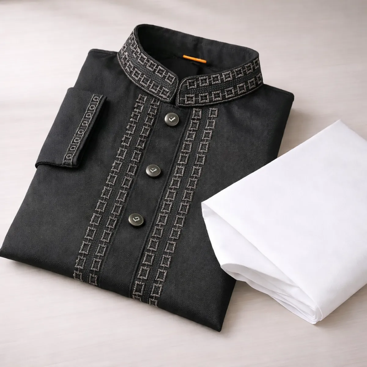 Kids Boy Premium Elegant China Saffron EID Panjabi with Pant (2 to 8 years)
