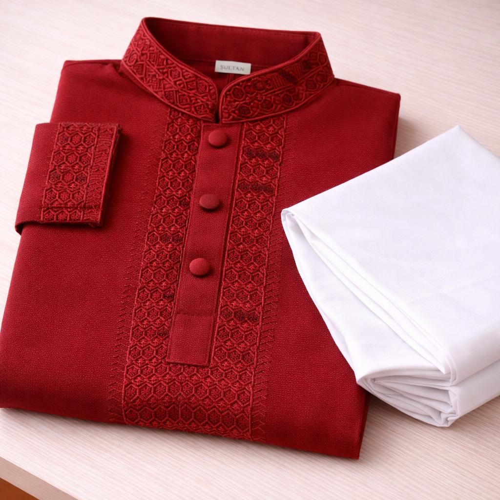 Kids Boy Premium Elegant China Saffron EID Panjabi with Pant (2 to 8 years)