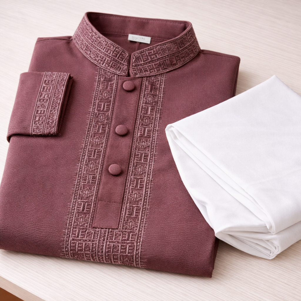 Kids Boy Premium Elegant China Saffron EID Panjabi with Pant (2 to 8 years)_img_4