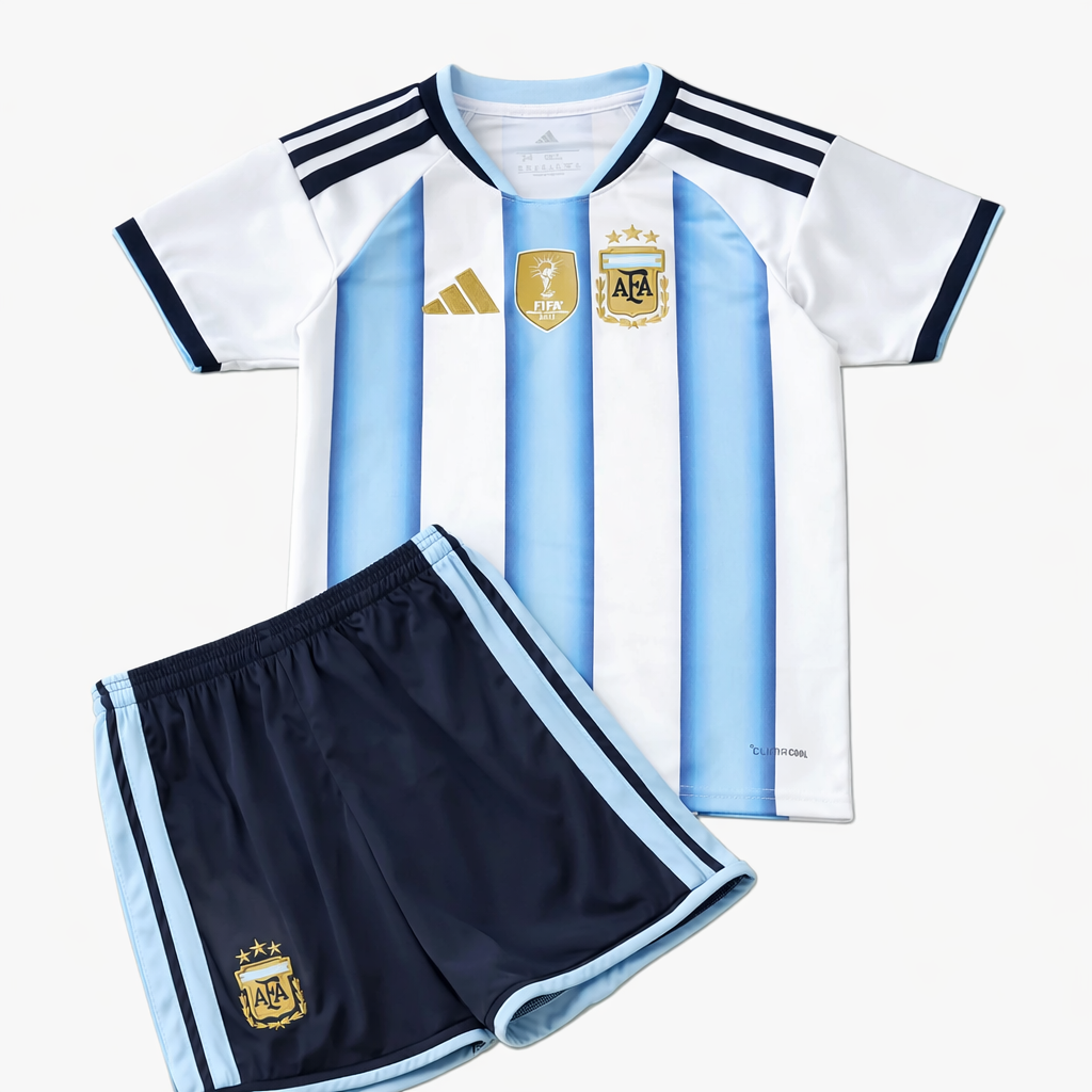 PRE-ORDER - Kids Boy Premium Argentina Football World Cup 2026 Jersey Set (1 to 6 years)_img_1