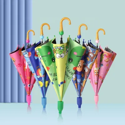 Kids Cartoon Printed Umbrella for Boys & Girls – Waterproof, UV Protection, Transparent Cover Safety Umbrella_img_0