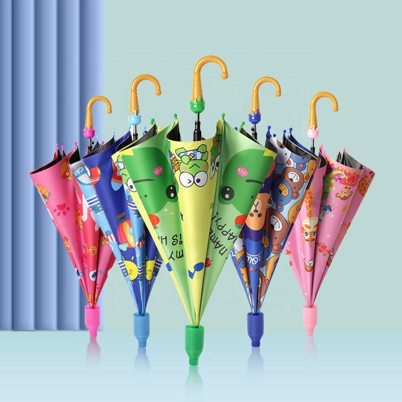 Kids Cartoon Printed Umbrella for Boys & Girls – Waterproof, UV Protection, Transparent Cover Safety Umbrella_img_0