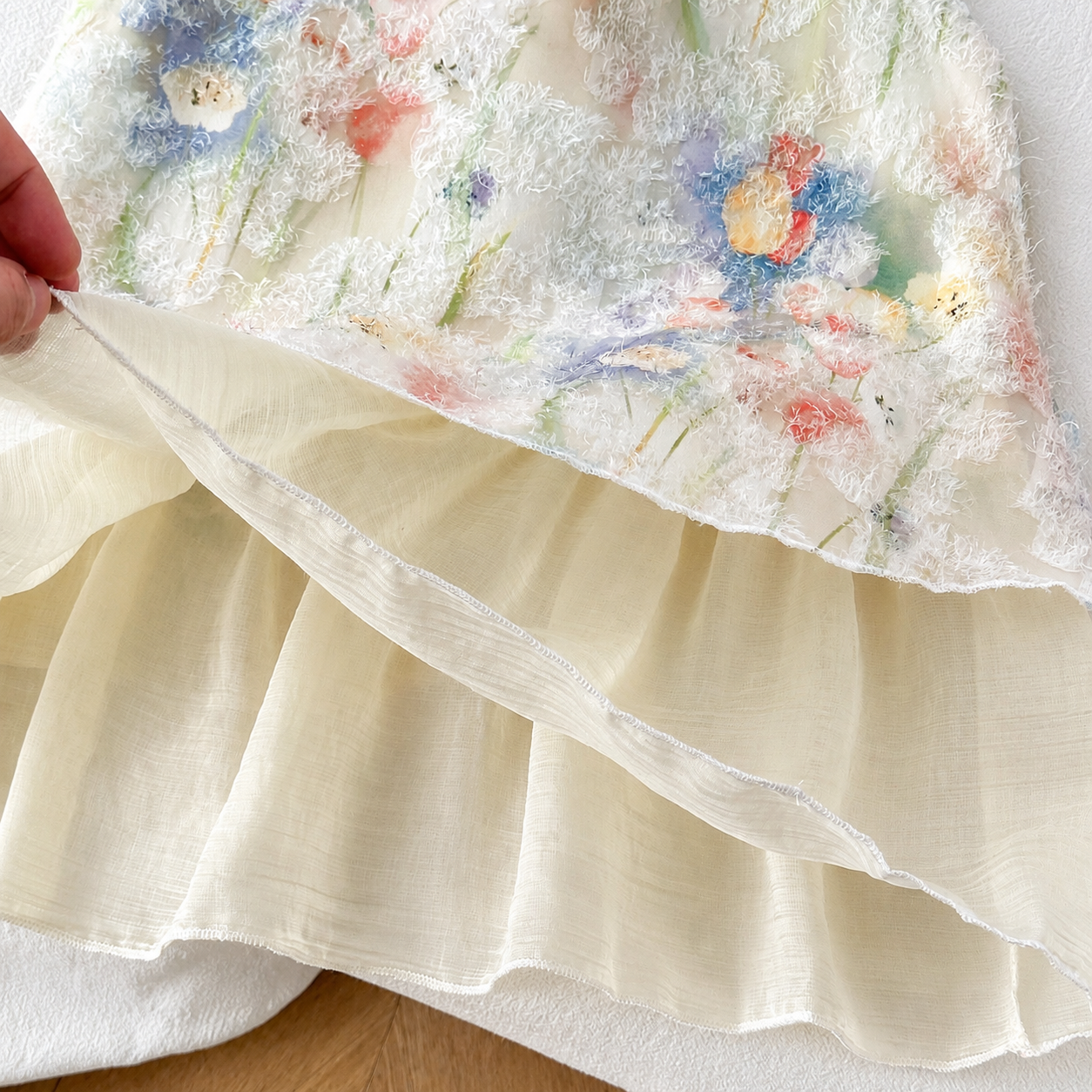 Kids Girls Elegant Sleeveless Pastel Floral Lace Princess Party Dress (1 to 6 years)_img_7