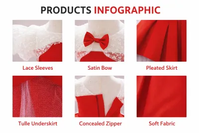 Kids Girls Luxury Red Princess Party Dress (6 months to 3 years) for your ANGEL_img_10