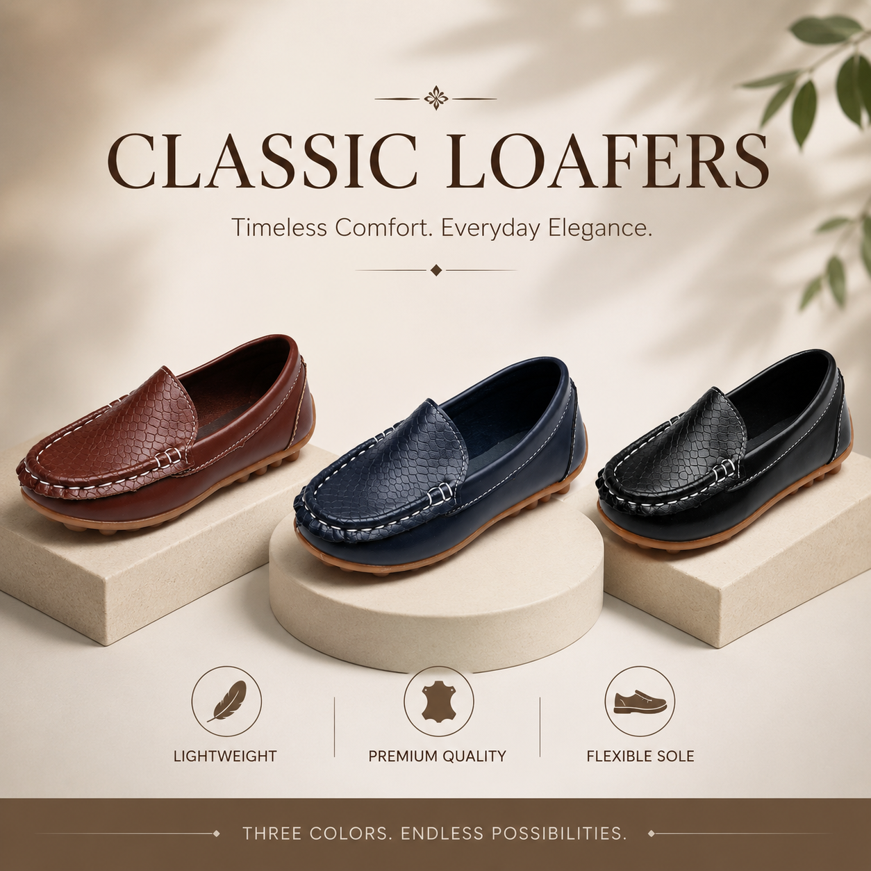 Kids Premium Classic Loafer Shoes – Soft Comfortable Slip-On Casual Shoes (1 to 3 years)_img_0