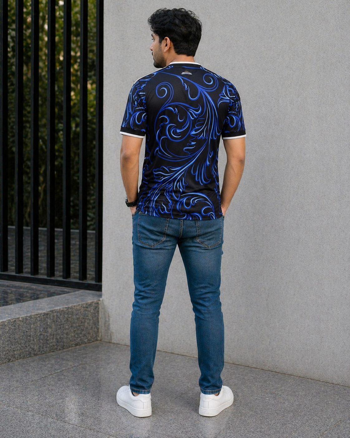 Men's Argentina Football World Cup 2026 CLIMACOOL Away Jersey – Breathable Premium Argentina Black Blue Football Official Jersey_img_2