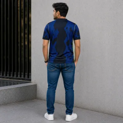 Men's Brazil Football World Cup 2026 Dri-FIT Away Jersey – Breathable Premium Blue Brasil Football Official Jersey_img_2