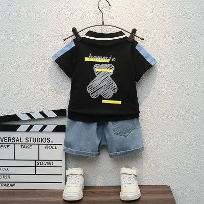 Baby Boy Stylish Polo T-Shirt & Denim Shorts Summer Set (6 Months – 3 Years)_img_4