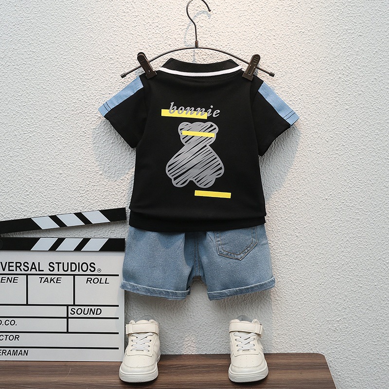 Baby Boy Stylish Polo T-Shirt & Denim Shorts Summer Set (6 Months – 3 Years)_img_4