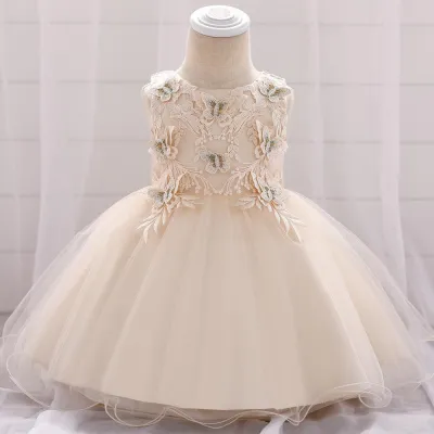 Kids Girls Elegant Princess Butterfly Embroidery Party Dress ( 6 to 24 months)_img_4