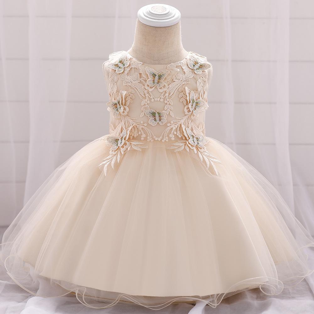 Kids Girls Elegant Princess Butterfly Embroidery Party Dress ( 6 to 24 months)_img_4