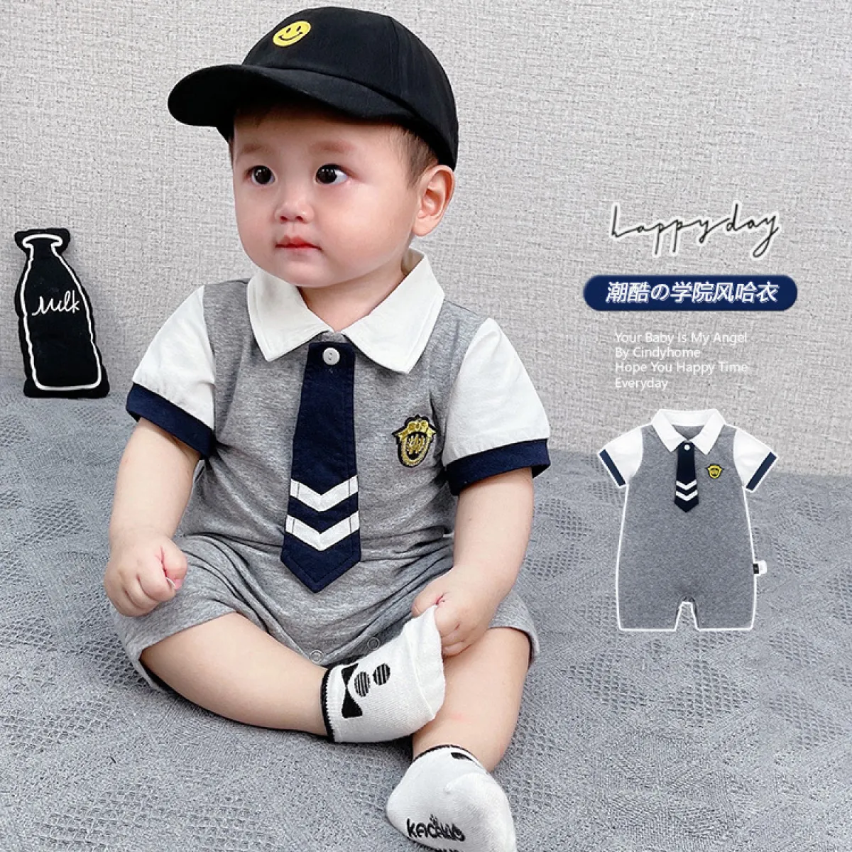 Baby Summer Cotton Pilot Romper Dress Only (0 to 18 months)