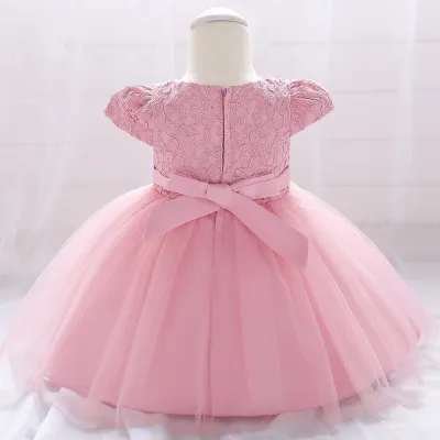 Kids Girls Lace Tulle Elegant Princess Party Dress ( 6 to 24 months)_img_6
