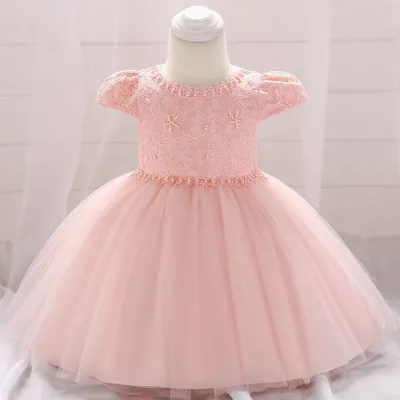 Kids Girls Lace Tulle Elegant Princess Party Dress ( 6 to 24 months)_img_3