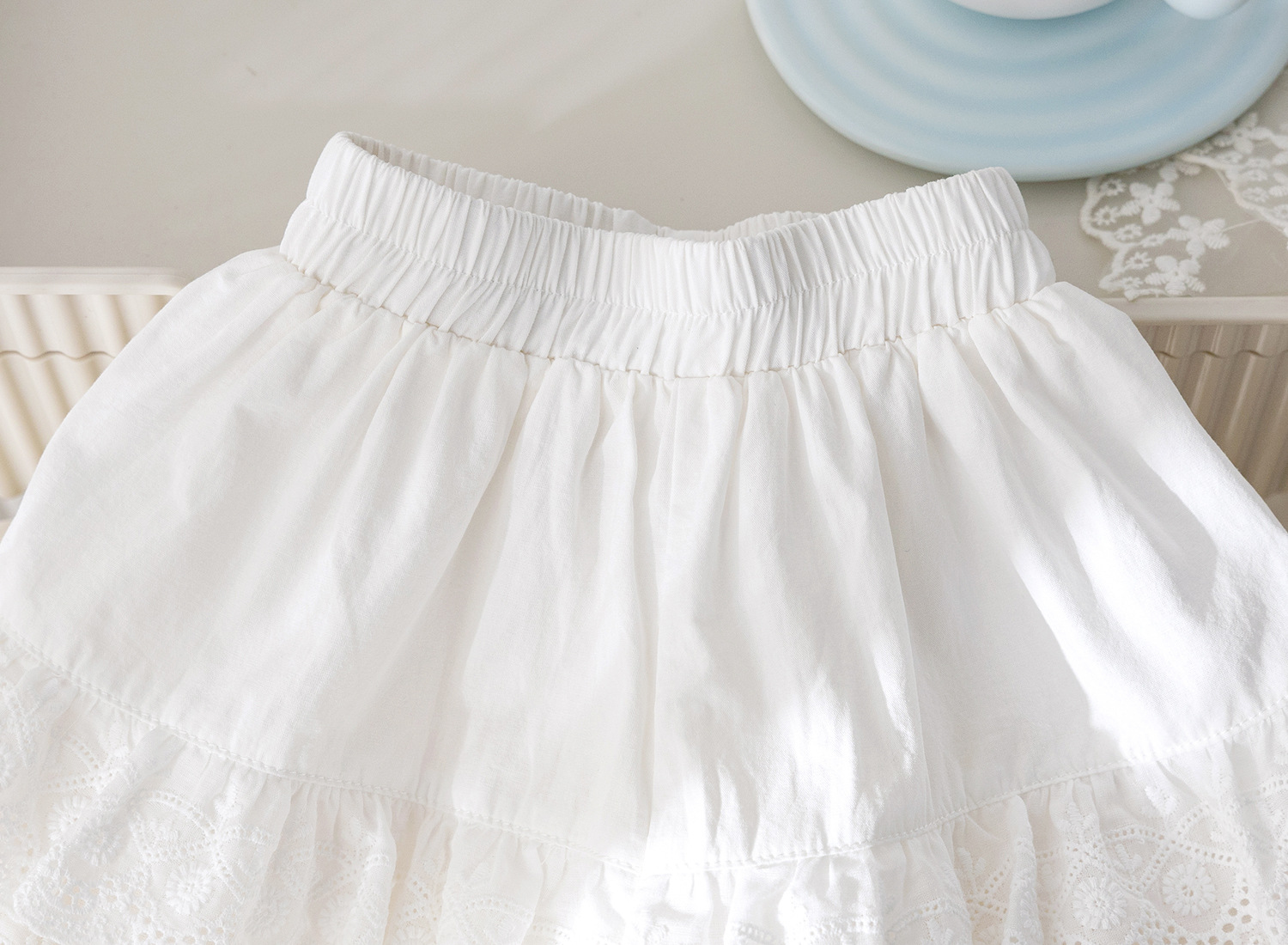 Baby Girls Princess Blue Top with White Lace Skirt Dress (6 months to 6 years)_img_6