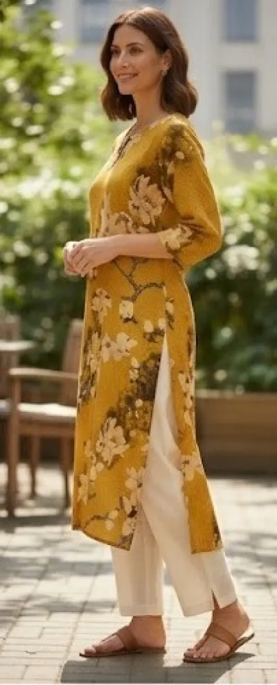 YELLOW PRINTED LONG DRESS_img_3