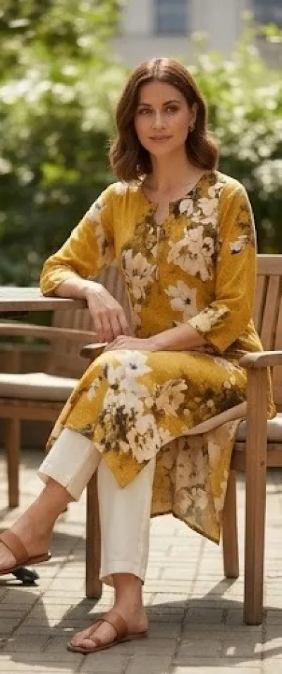 YELLOW PRINTED LONG DRESS_img_4