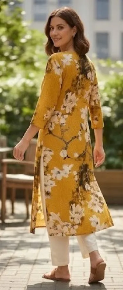 YELLOW PRINTED LONG DRESS_img_5