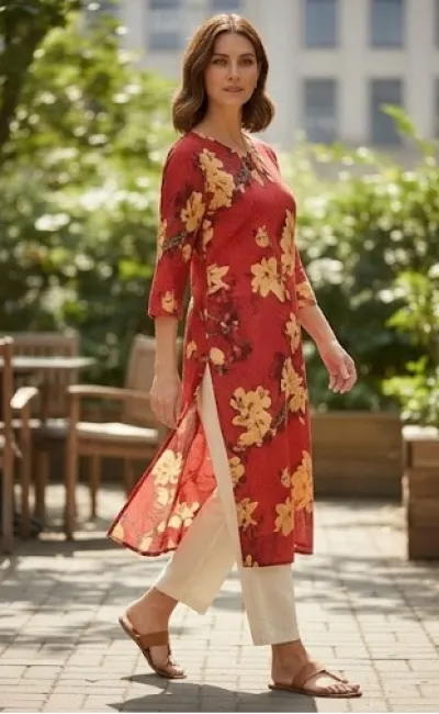 RED PRINTED LONG DRESS_img_3