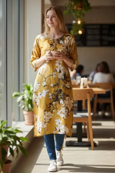 YELLOW PRINTED LONG DRESS_img_6