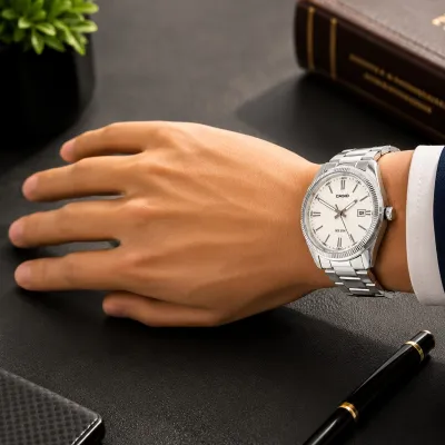 Casio Enticer Date Silver Chain Watch MTP-1302D-7A1VDF_img_2