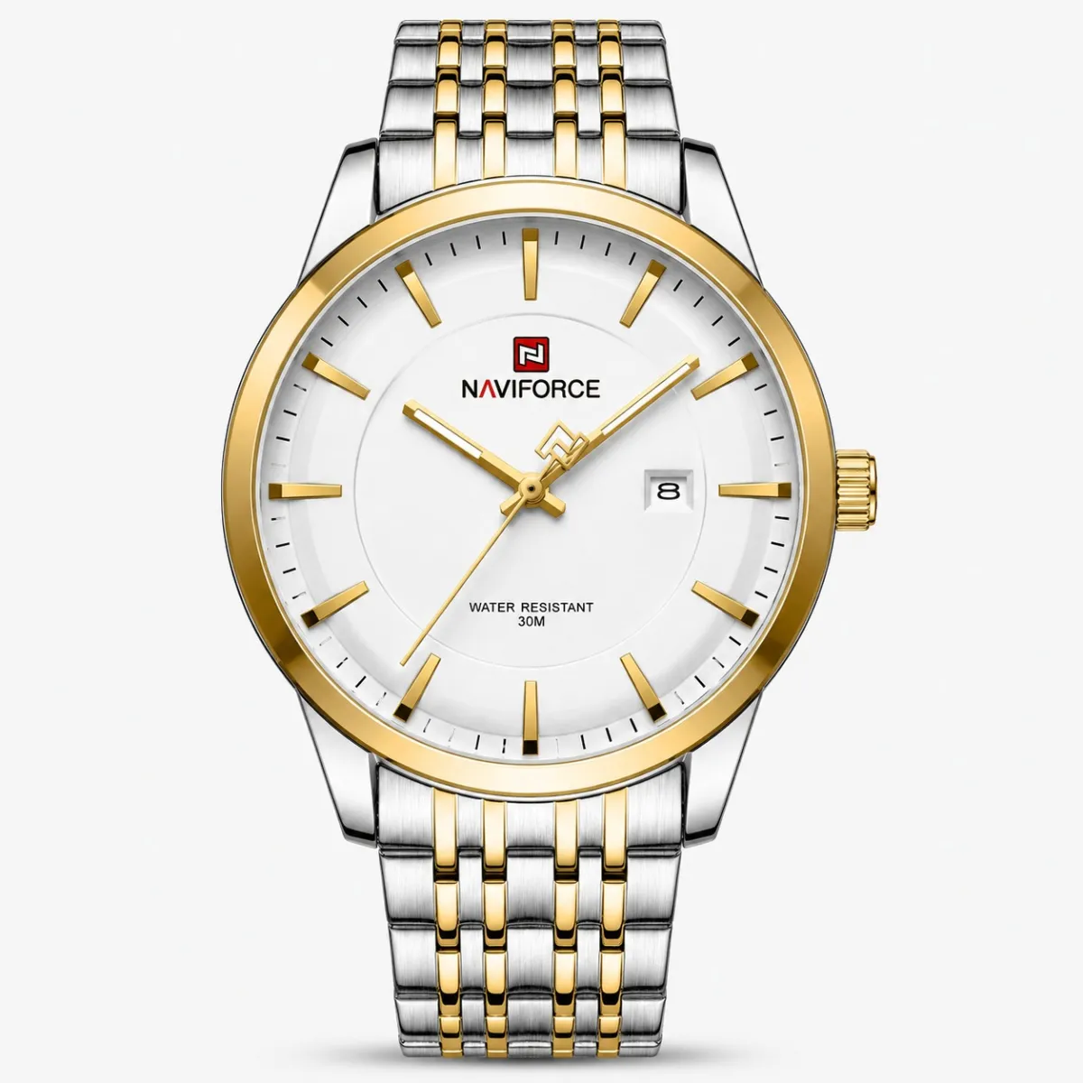 Naviforce 9228 For Man-(Silver Gold White For Man)